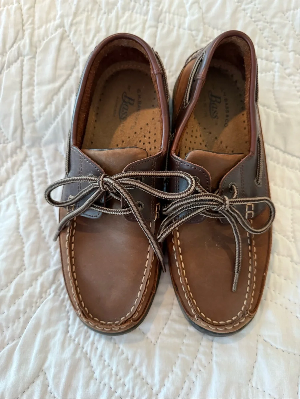 G.H. Bass & Co. Brown  Moc Toe Boat Shoes